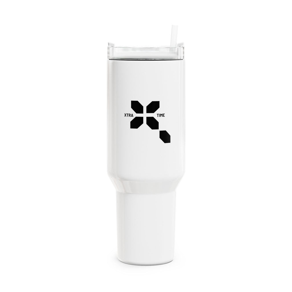 40oz Tumbler with XTRA TIME Soccer Logo — Insulated Travel Cup